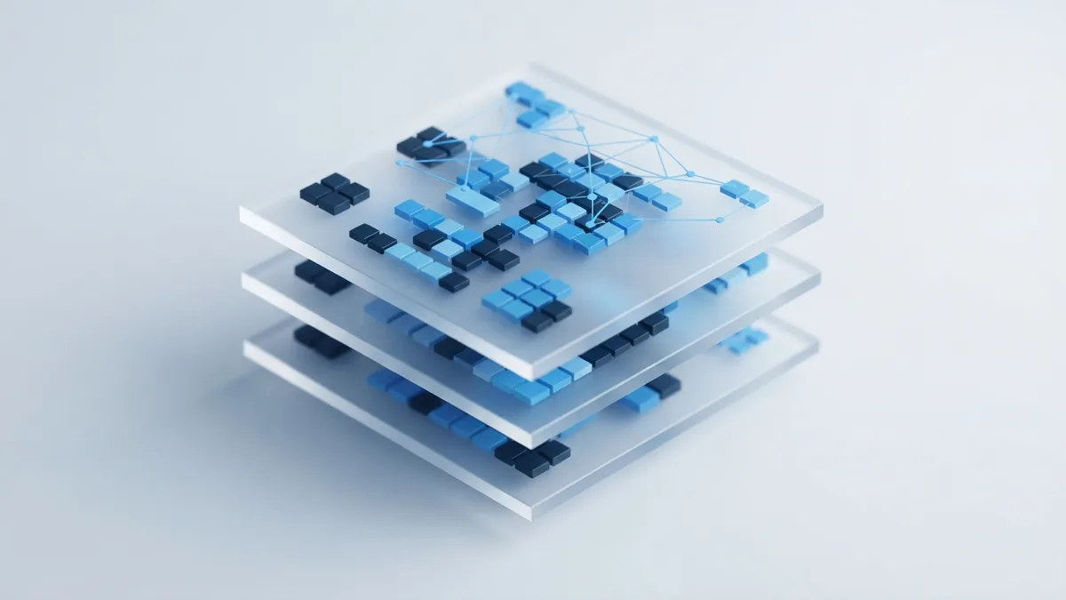 Layered blue planes representing visible Scrum artifacts