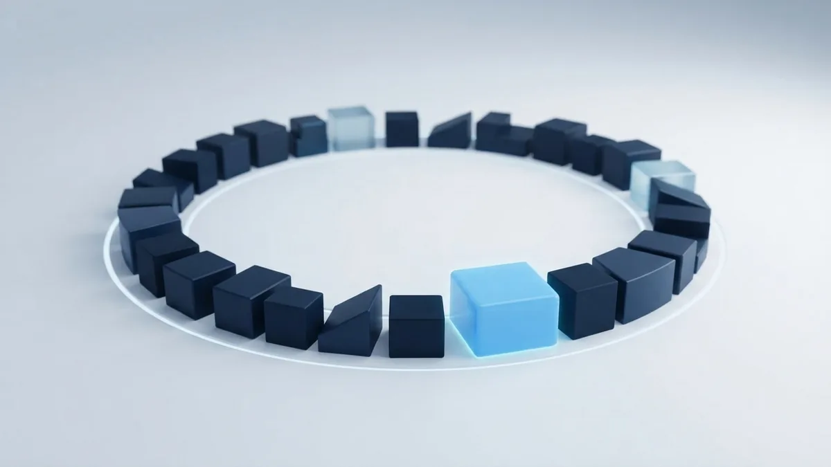 Abstract circular path showing short Agile development cycles