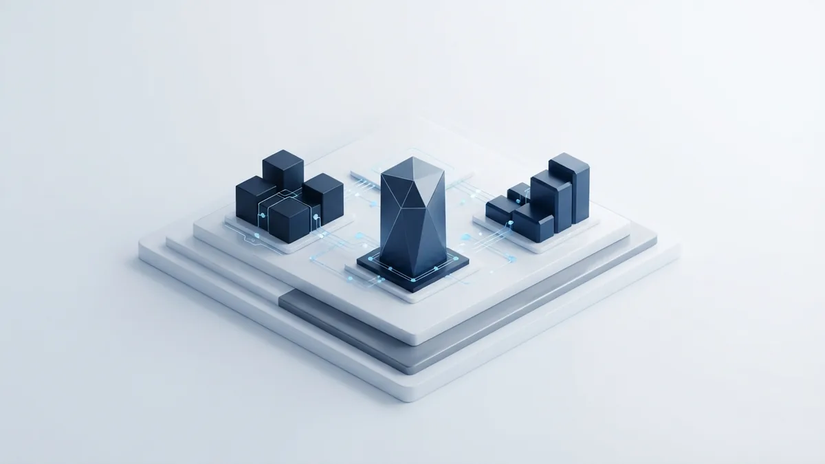 Three blue geometric access paths representing keys, tokens, and user approval