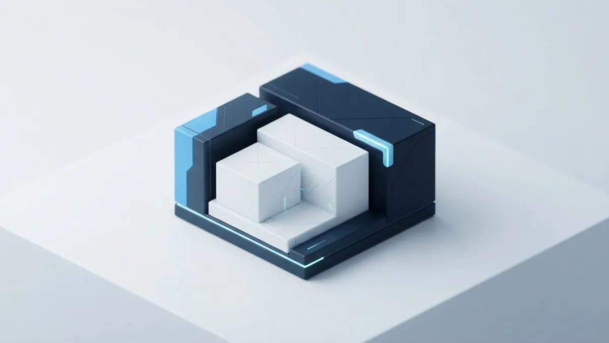 Layered blue and white blocks representing different app development project sizes