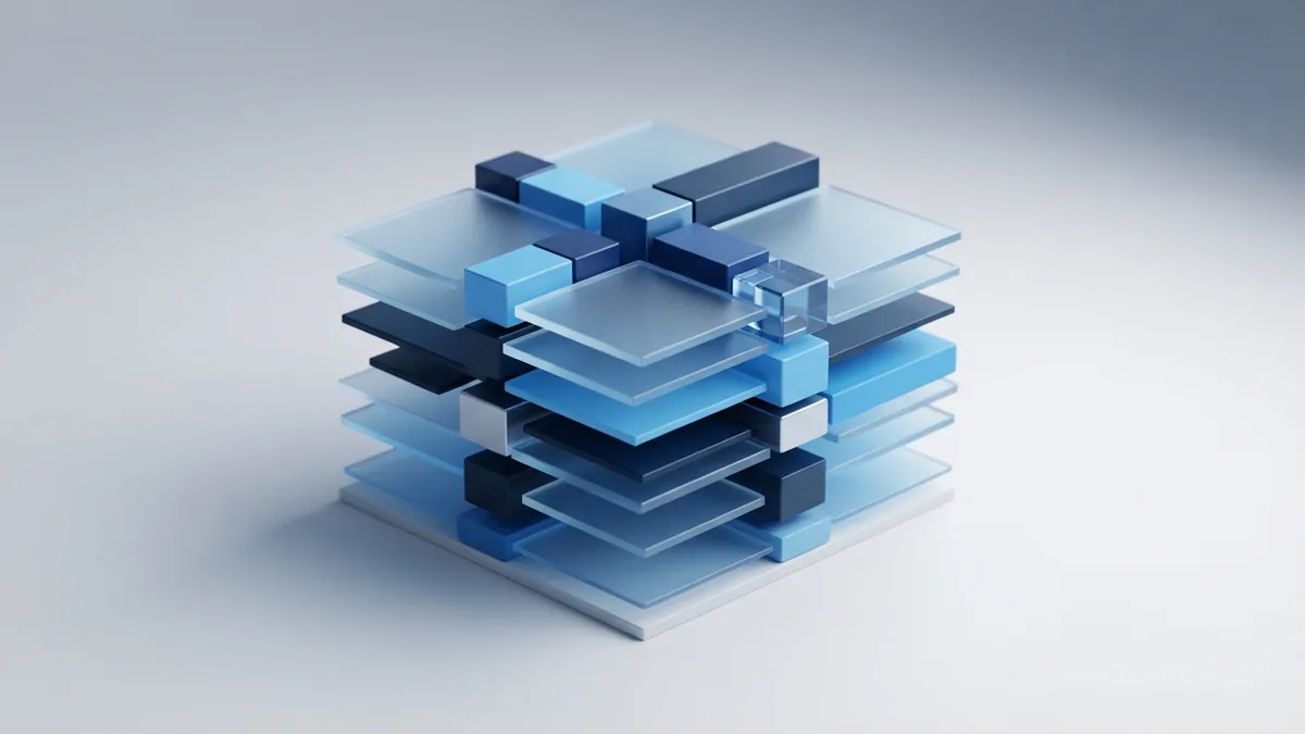 Aligned blue and white planes showing the structured flow of a waterfall project